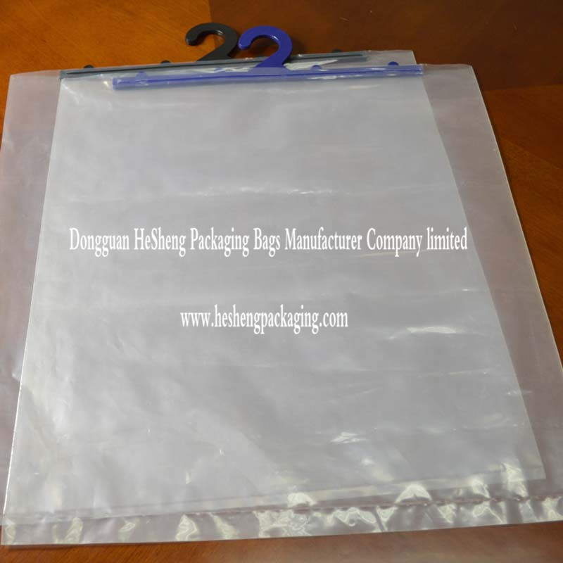 hanger PE plastic bags