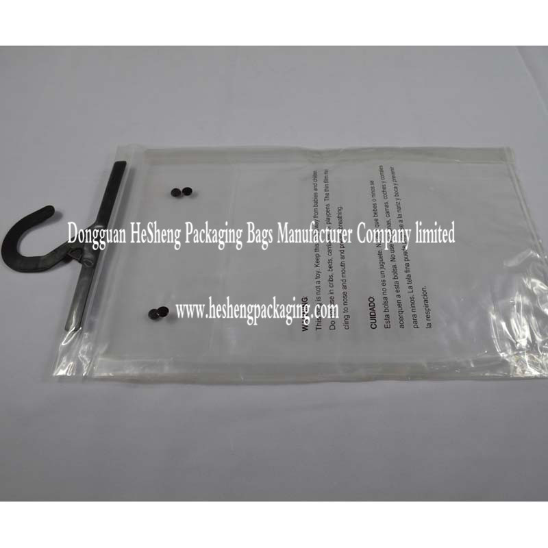 plastic garment bags with hook