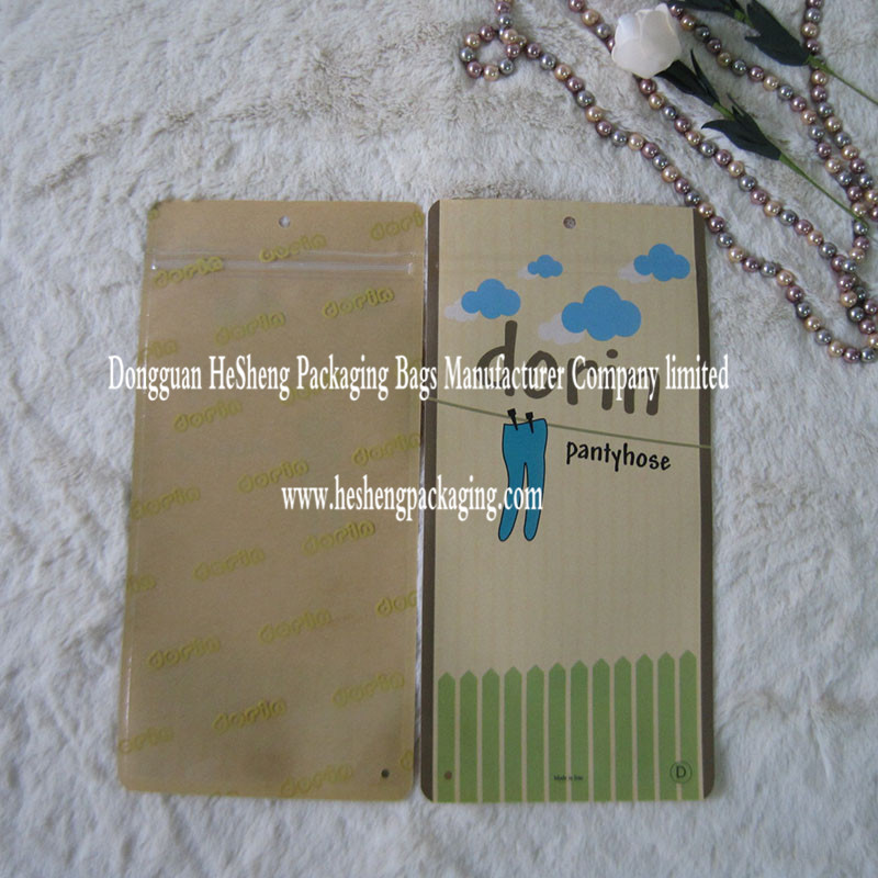 Aspire re-sealable kraft flat pouch with window
