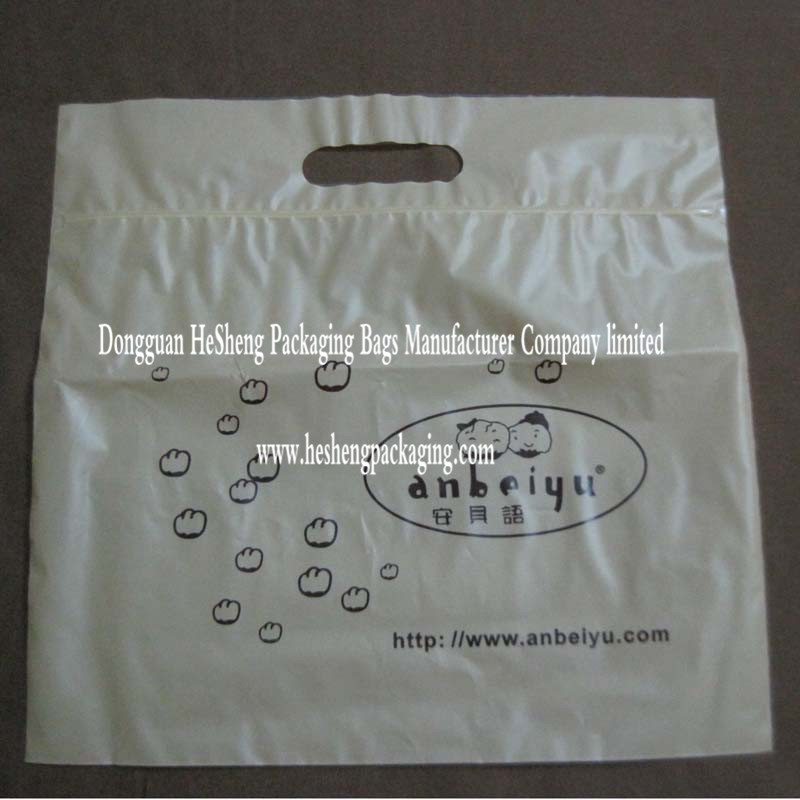 custom printed fold-over die-cut handle bags