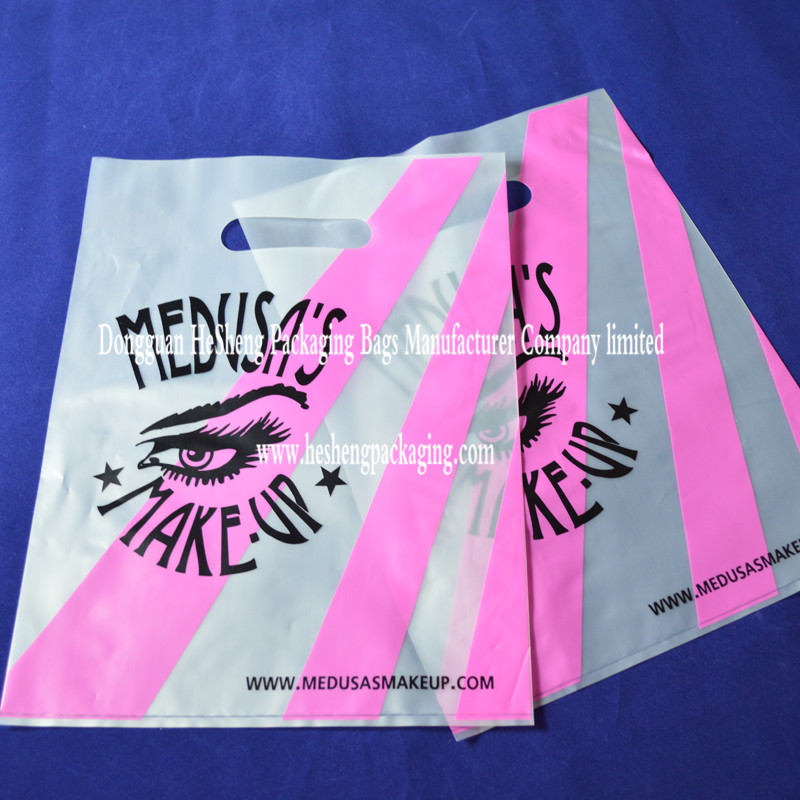 die cut handle merchandise bags