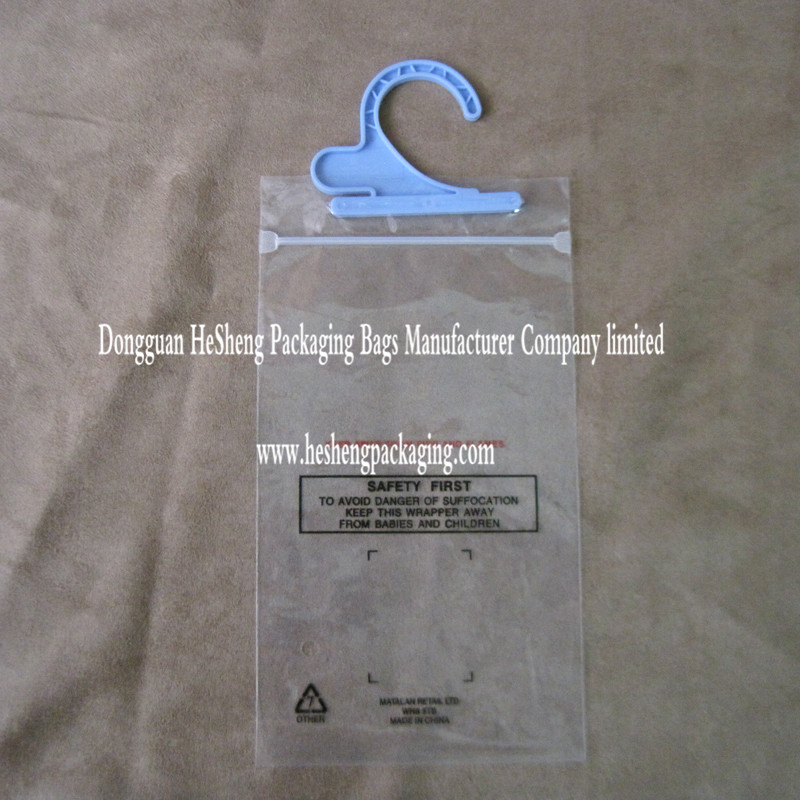 hanger PE plastic bags